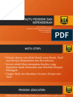 Mutu Pendidik Dan Kependidikan