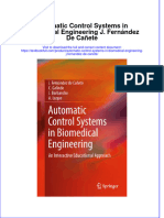 Textbook Automatic Control Systems in Biomedical Engineering J Fernandez de Canete Ebook All Chapter PDF