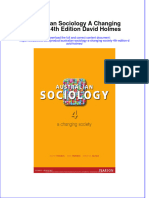 Textbook Australian Sociology A Changing Society 4Th Edition David Holmes Ebook All Chapter PDF