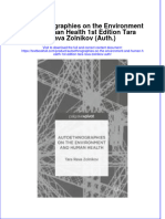 Textbook Autoethnographies On The Environment and Human Health 1St Edition Tara Rava Zolnikov Auth Ebook All Chapter PDF