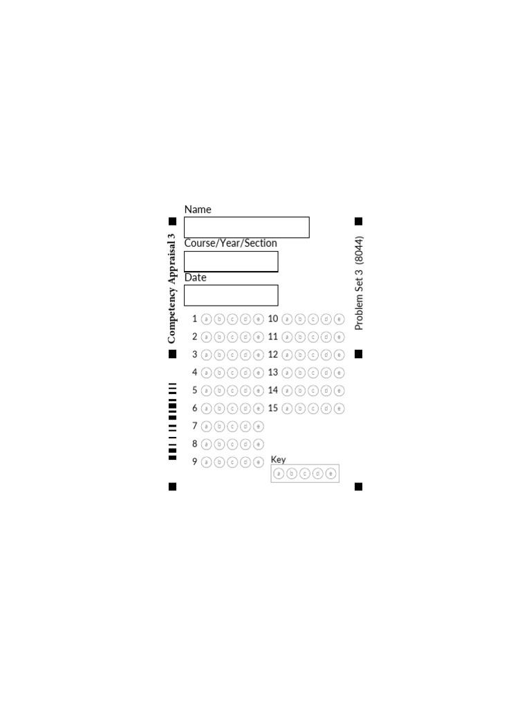 Answer Sheet 3 | PDF