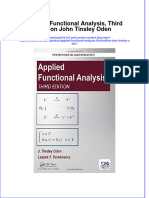 Textbook Applied Functional Analysis Third Edition John Tinsley Oden Ebook All Chapter PDF