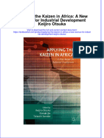 Textbook Applying The Kaizen in Africa A New Avenue For Industrial Development Keijiro Otsuka Ebook All Chapter PDF