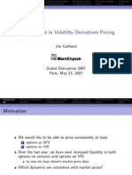 Vol Derivatives 2007