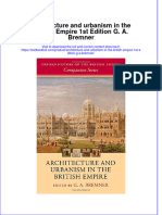Textbook Architecture and Urbanism in The British Empire 1St Edition G A Bremner Ebook All Chapter PDF
