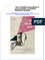 Textbook Are We Not Men Unstable Masculinity in The Hebrew Prophets 1St Edition Rhiannon Graybill Ebook All Chapter PDF