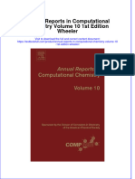 PDF Annual Reports in Computational Chemistry Volume 10 1St Edition Wheeler Ebook Full Chapter
