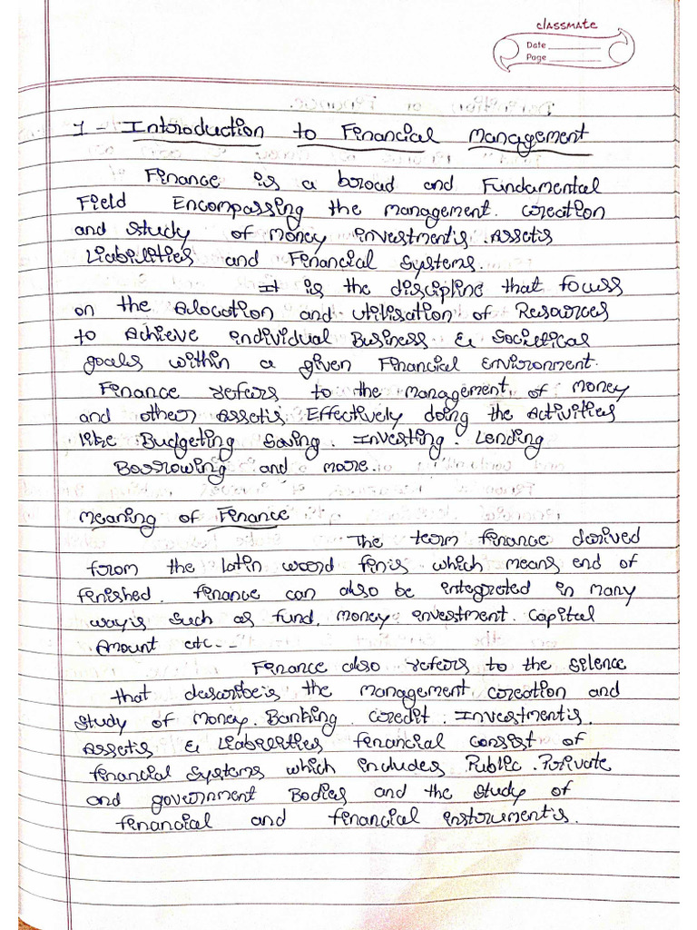 FM Notes | PDF