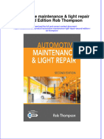 PDF Automotive Maintenance Light Repair Second Edition Rob Thompson Ebook Full Chapter