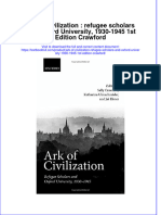 Textbook Ark of Civilization Refugee Scholars and Oxford University 1930 1945 1St Edition Crawford Ebook All Chapter PDF