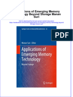 PDF Applications of Emerging Memory Technology Beyond Storage Manan Suri Ebook Full Chapter