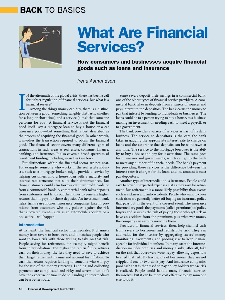 Understanding Financial Services Explained | PDF | Banks | Insurance