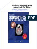 PDF Ballenger S Otorhinolaryngology Head and Neck Surgery P Ashley Wackym Ebook Full Chapter
