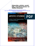 Textbook Artistic Citizenship Artistry Social Responsibility and Ethical Praxis 1St Edition Bowman Ebook All Chapter PDF