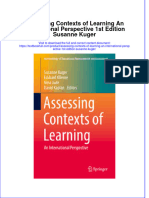 Textbook Assessing Contexts of Learning An International Perspective 1St Edition Susanne Kuger Ebook All Chapter PDF