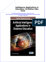 Textbook Artificial Intelligence Applications in Distance Education 1St Edition Utku Kose Ebook All Chapter PDF