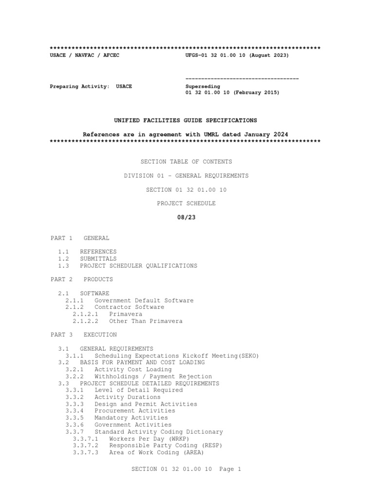 Project Schedule Requirements Guide | PDF | Specification (Technical ...