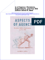 Textbook Aspects of Agency Decisions Abilities Explanations and Free Will 1St Edition Alfred R Mele Ebook All Chapter PDF