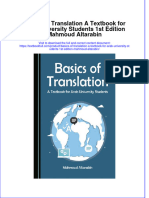 Full Chapter Basics of Translation A Textbook For Arab University Students 1St Edition Mahmoud Altarabin PDF