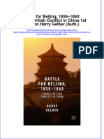 Full Chapter Battle For Beijing 1858 1860 Franco British Conflict in China 1St Edition Harry Gelber Auth PDF