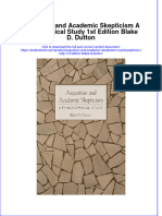 Textbook Augustine and Academic Skepticism A Philosophical Study 1St Edition Blake D Dutton Ebook All Chapter PDF