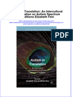 Download textbook Autism In Translation An Intercultural Conversation On Autism Spectrum Conditions Elizabeth Fein ebook all chapter pdf 