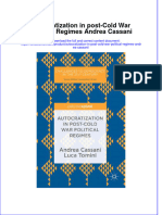 Textbook Autocratization in Post Cold War Political Regimes Andrea Cassani Ebook All Chapter PDF