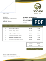 Blue and Yellow Geometric Invoice