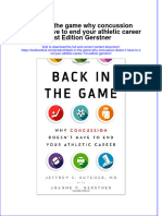 Download textbook Back In The Game Why Concussion Doesn T Have To End Your Athletic Career 1St Edition Gerstner ebook all chapter pdf 