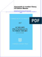 Download textbook Auxiliary Polynomials In Number Theory 1St Edition Masser ebook all chapter pdf 