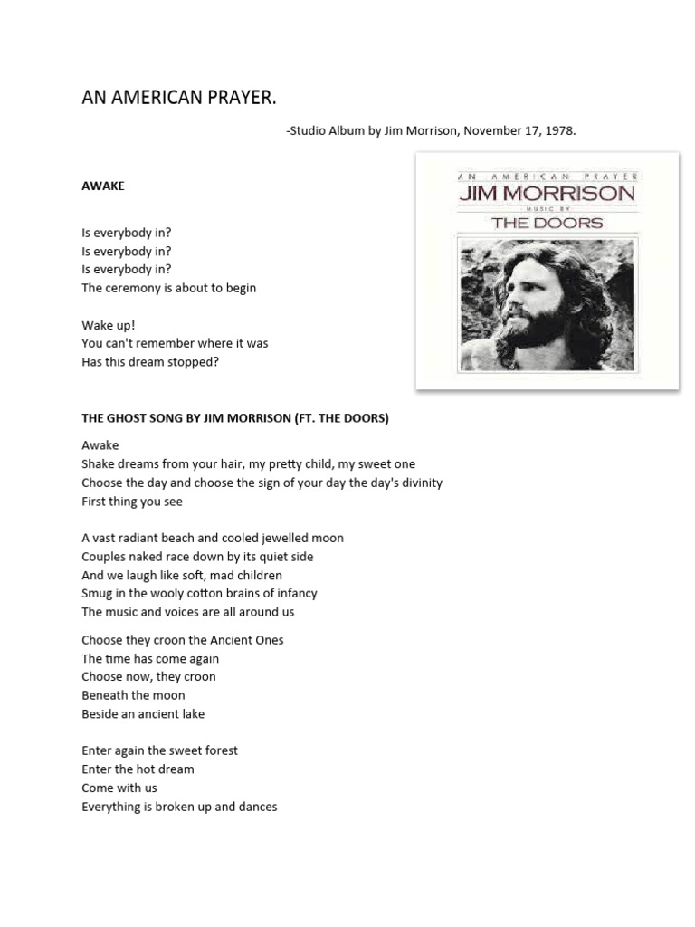 An American Prayer Pdf