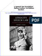 Textbook Atrocity Speech Law Foundation Fragmentation Fruition 1St Edition Gordon Ebook All Chapter PDF