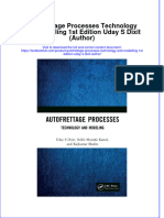 PDF Autofrettage Processes Technology and Modelling 1St Edition Uday S Dixit Author Ebook Full Chapter