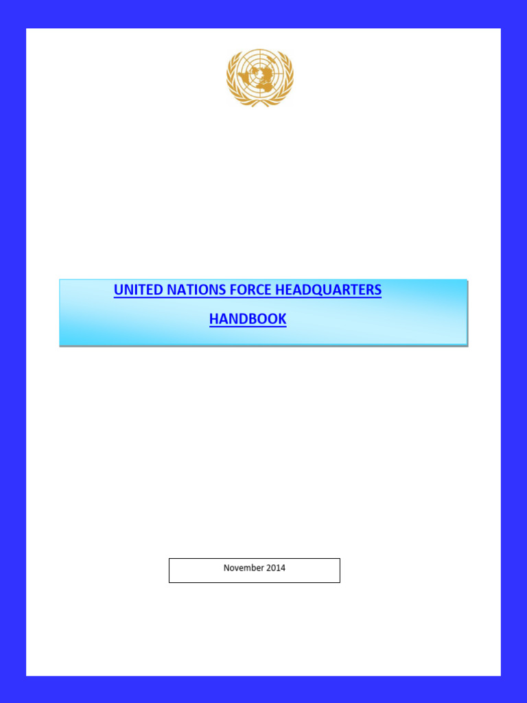 UN Force HQ Handbook Overview | PDF | United Nations | International ...
