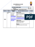 PLAN DE ACTIVIDAD ACADÉMICA SEMANAL  11 - 10C