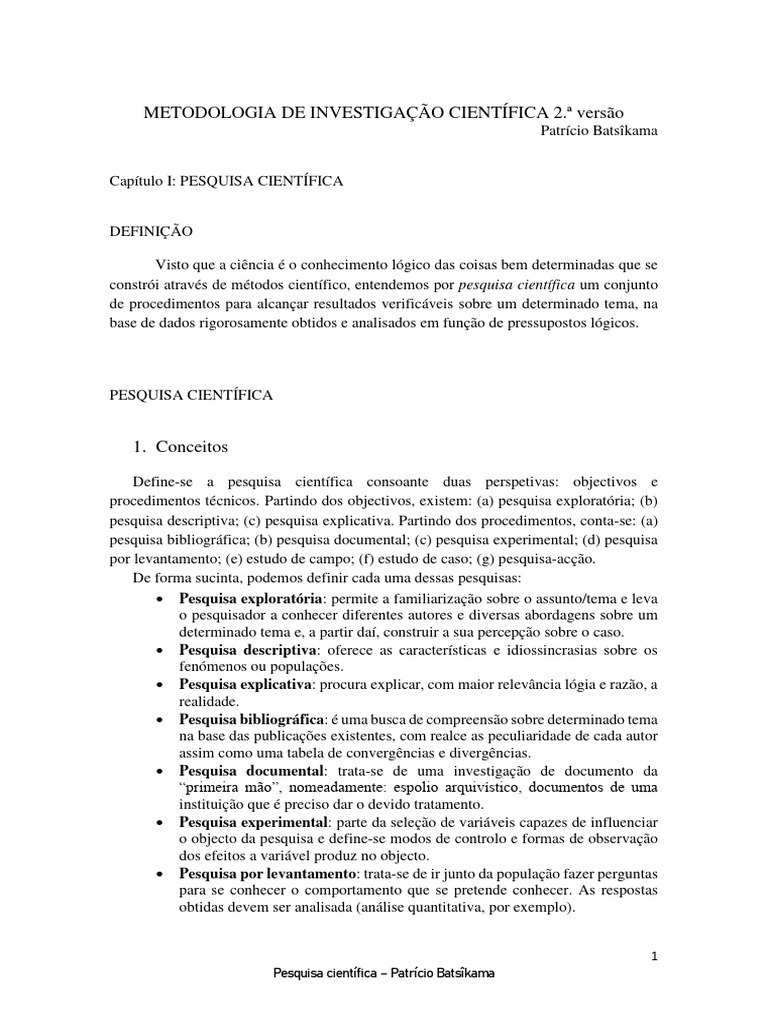 Metodologia da Pesquisa Científica | PDF | Método científico | Science