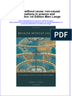 Textbook Because Without Cause Non Causal Explanations in Science and Mathematics 1St Edition Marc Lange Ebook All Chapter PDF