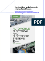 Download pdf Automobile Electrical And Electronic Systems Tom Denton ebook full chapter 