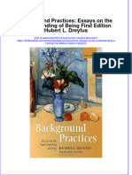 Download textbook Background Practices Essays On The Understanding Of Being First Edition Hubert L Dreyfus ebook all chapter pdf 