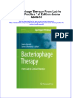 Download textbook Bacteriophage Therapy From Lab To Clinical Practice 1St Edition Joana Azeredo ebook all chapter pdf 