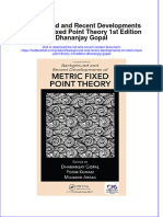 Download textbook Background And Recent Developments Of Metric Fixed Point Theory 1St Edition Dhananjay Gopal ebook all chapter pdf 