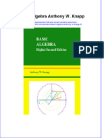 Textbook Basic Algebra Anthony W Knapp 3 Ebook All Chapter PDF