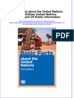 Download textbook Basic Facts About The United Nations 42Nd Edition United Nations Department Of Public Information ebook all chapter pdf 