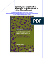 Download pdf Autoethnography And Organization Research Reflections From Fieldwork In Palestine Ajnesh Prasad ebook full chapter 