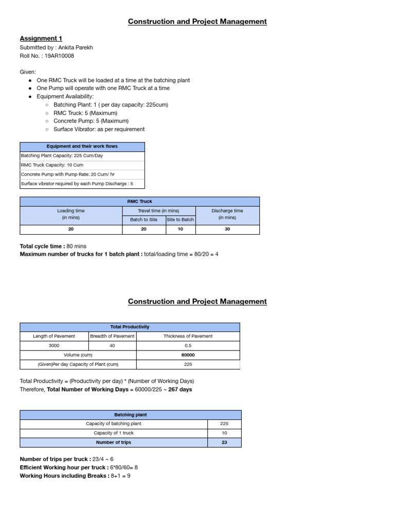 19AR10008 CPM Assignment 1 | PDF | Road Surface | Pump