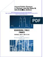 Full Chapter Behavioural Public Finance Individuals Society and The State M Mustafa Erdogdu Editor PDF