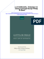 Textbook Basic Laws of Arithmetic Volumes I Ii Derived Using Concept Script Philip A Ebert Ebook All Chapter PDF