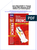 Textbook BBC Bitesize Aqa Gcse 9 1 French Revision Guide BBC Bitesize Gcse 2017 1St Edition Liz Fotheringham Ebook All Chapter PDF