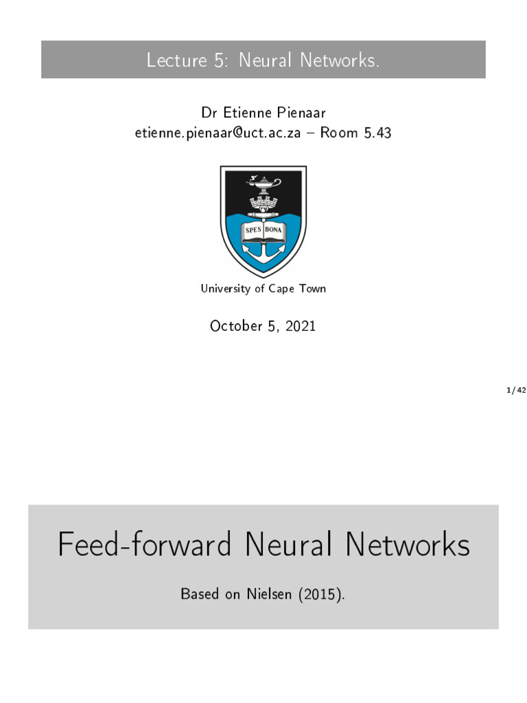 Lecture Slides 2 - Neural Networks - 2021 | PDF | Dependent And ...