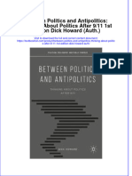 Textbook Between Politics and Antipolitics Thinking About Politics After 9 11 1St Edition Dick Howard Auth Ebook All Chapter PDF